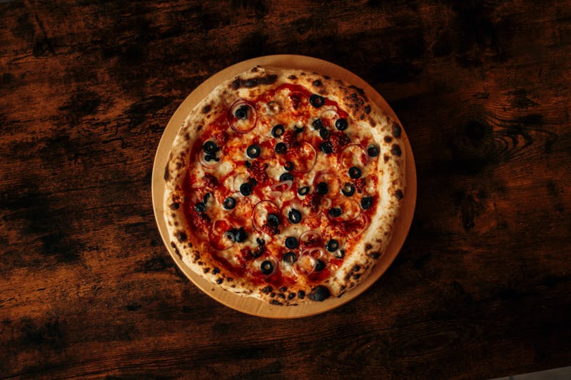 BBQ Chicken pizza with ranch drizzle